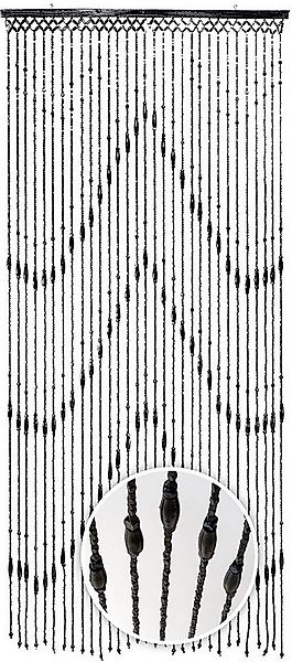 Kobolo Türvorhang Holzperlenvorhang WOOD 200 cm (1 St), Ösen, transparent günstig online kaufen