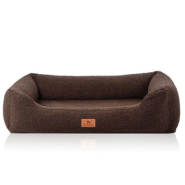 Knuffelwuff Hundebett Wollekopp Orthopädisch Kunstfell XXL 120 x 85cm Braun günstig online kaufen