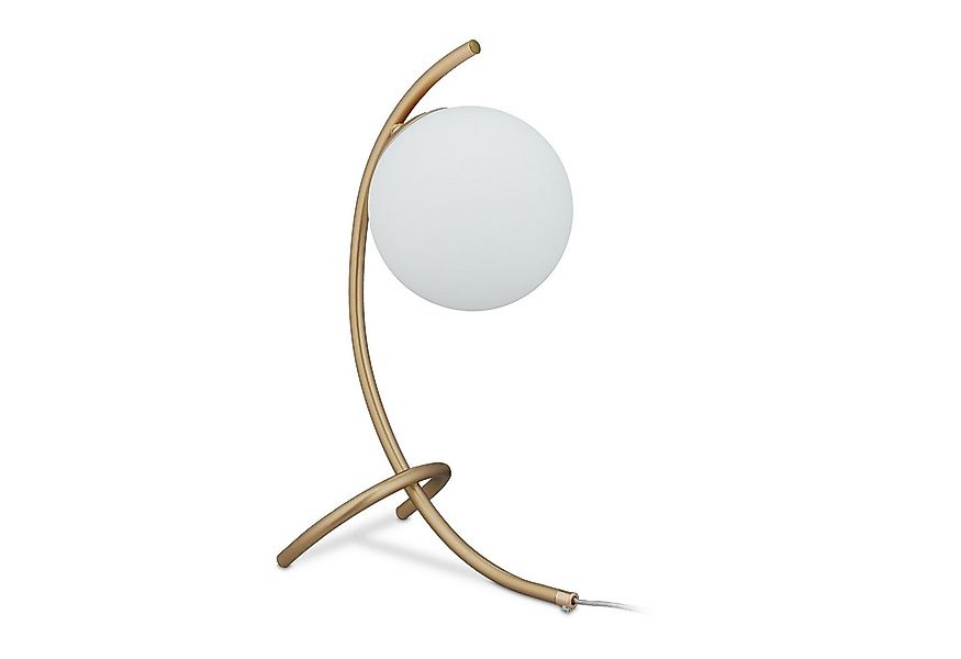 relaxdays Tischleuchte Tischlampe Kugel geschwungen günstig online kaufen