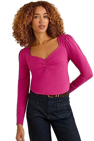 Love & Roses Langarmbluse Love & Roses Oberteil mit Sweetheart-Ausschnitt ( günstig online kaufen