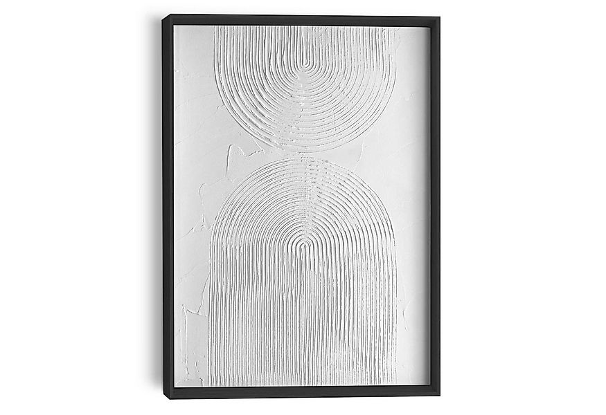 Reinders! Wandbild Reliefbögen, Wohnzimmer - Schwarz-Weiß - MDF - Abstrakt günstig online kaufen