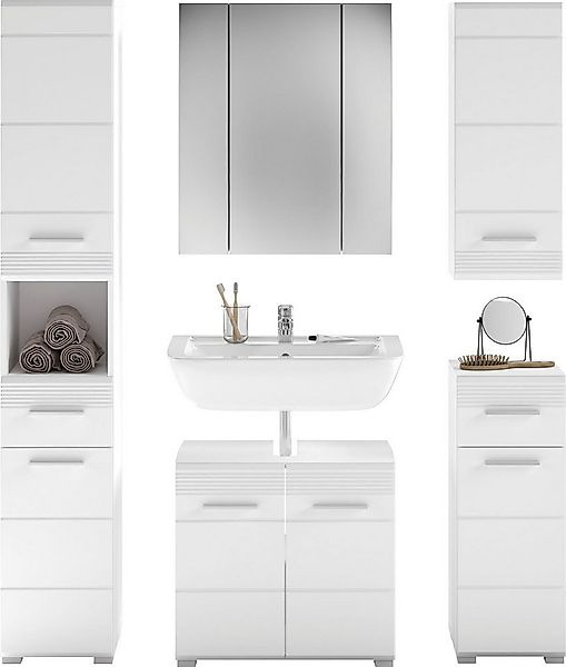 INOSIGN Badmöbel-Set Malmö, 5 teilig, bestehend aus:, (Set, 5-St), Hochschr günstig online kaufen