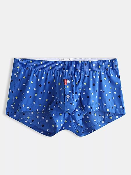 Männer Polka Dot Blue Boxershorts Sexy Buttons Down Pouch Dünne atmungsakti günstig online kaufen