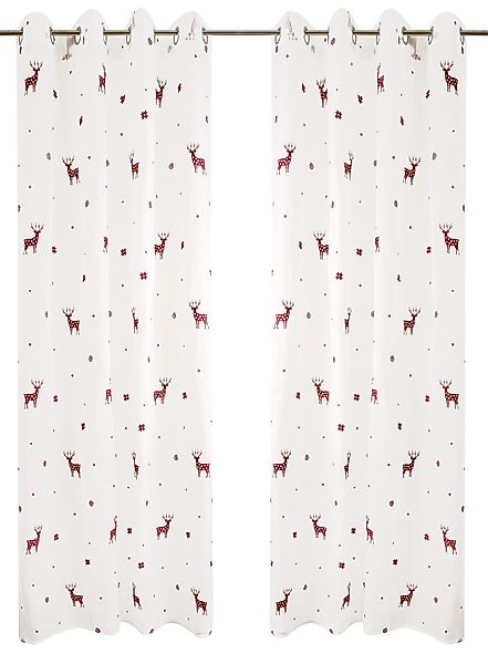 my home Gardine "Elch" Ösen 1 Stk. tlg. günstig online kaufen