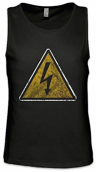 Urban Backwoods Tanktop Caution High Voltage Vintage Logo Sign Ärmelloses T günstig online kaufen
