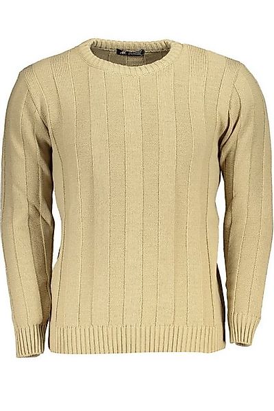 U.S. GRAND POLO Strickpullover Herren Pullover Beige mit Rundhalsausschnitt günstig online kaufen