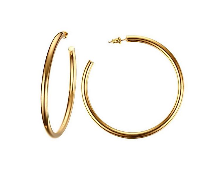 Order & Smile Schmuck Paar Creolen Creolen Ohrringe groß: Ohrstecker aus Ed günstig online kaufen