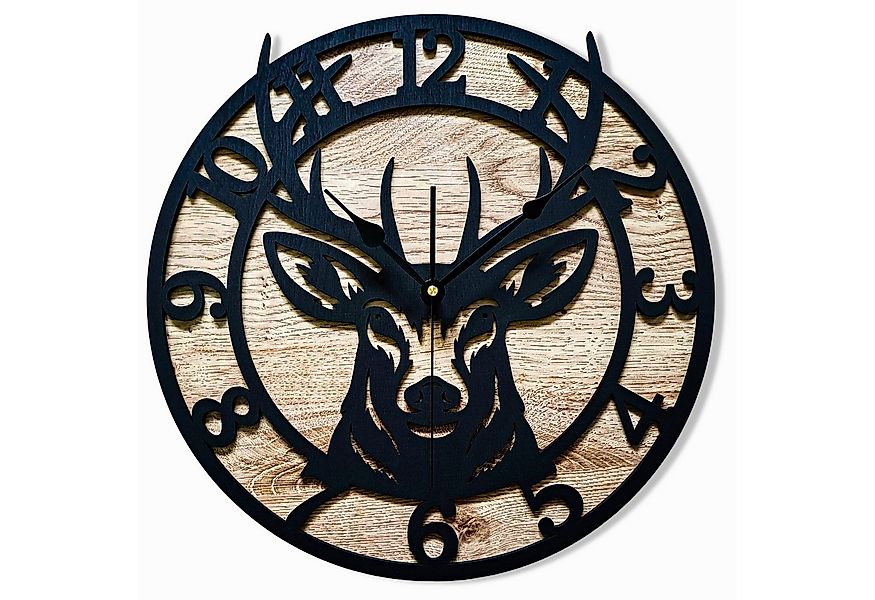 ORNAMENTI Wanduhr Wanduhr rustikal, skandinavisch, alpenländischer Stil, Hi günstig online kaufen