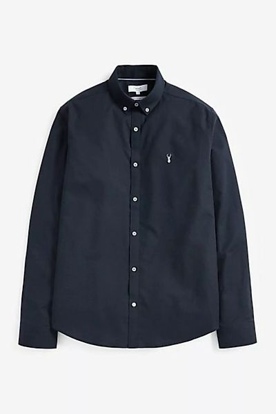 Next Langarmhemd Langärmeliges Oxfordhemd mit Stretch (1-tlg) günstig online kaufen