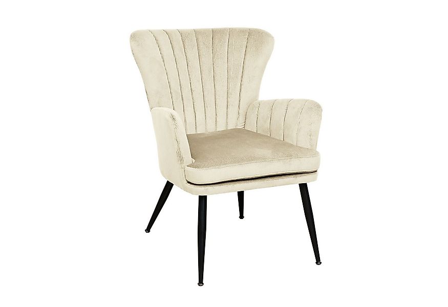 SVITA Sessel SANSA, Corbezug, Lesesessel, Modern, Polsterstuhl,Schwarz günstig online kaufen