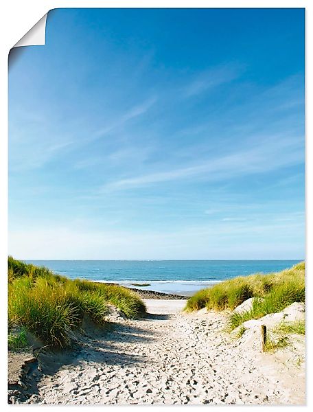 Artland Wandbild "Strand mit Sanddünen und Weg zur See", Strand, (1 St.), a günstig online kaufen