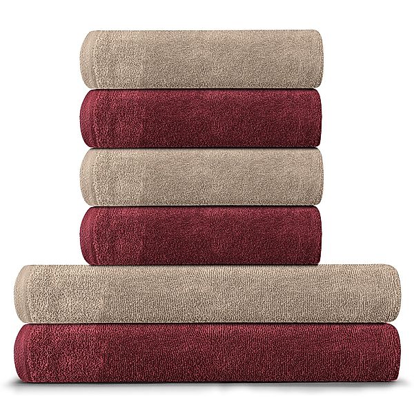BARBONS Handtuch Set Handtücher 6-tlg, 2x günstig online kaufen