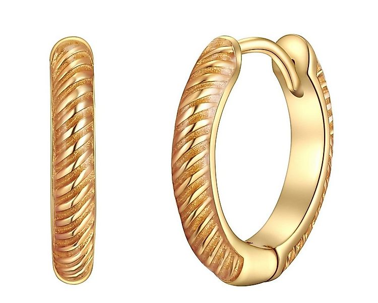 Glanzstücke München Paar Creolen gelbgold, aus Sterling Silber günstig online kaufen