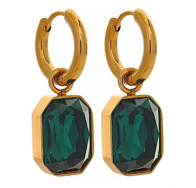 SHELAGO Paar Creolen mit Zirkon Einhänger - Basic Ohrringe mit abnehmbaren günstig online kaufen