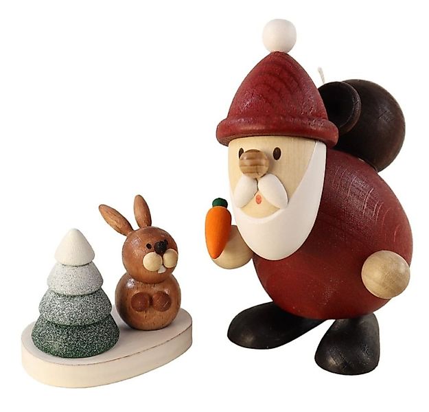 Ullrich Kunsthandwerk Weihnachtsmann Geschenkset mit Hase und verschneitem günstig online kaufen
