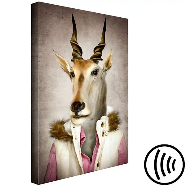 Wandbild Menschliche Antilope - Fantasy-Porträt des Tieres in Bekleidung XX günstig online kaufen