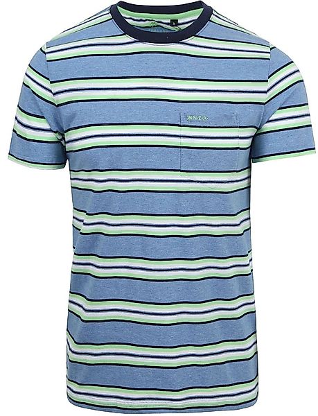 NZA T-shirt Hawkers Streifen Blau - Größe XXL günstig online kaufen