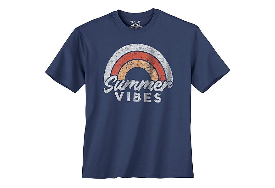 Calm Beach Print-Shirt Calm Beach Übergrößen T-Shirt denimblau Summer Vibes günstig online kaufen