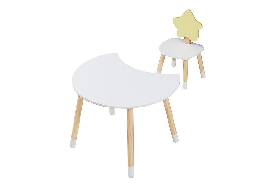 en.casa Kinderschreibtisch (Set, 2-St), mit Stuhl »Lallega« Kiefernholz + M günstig online kaufen