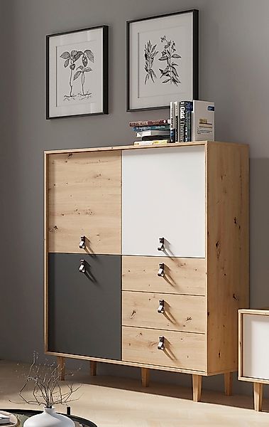 INOSIGN Highboard "Bill, mit drei Schubkästen und drei Türen," 120cm Breit günstig online kaufen