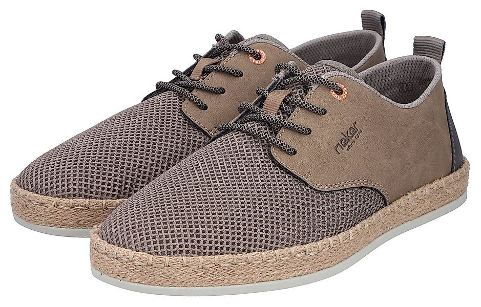 Rieker Schnürschuh Halbschuh, Sneaker, Schnürer mit Bastumrahmung an der La günstig online kaufen