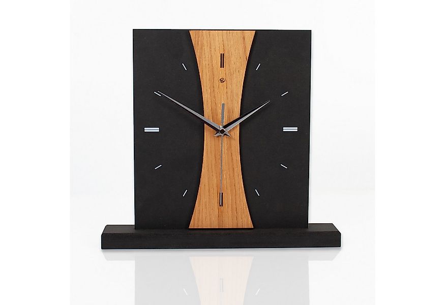 Kreative Feder Standuhr Designer-Standuhr „Stripe“ aus Holz ohne Ticken, Ti günstig online kaufen