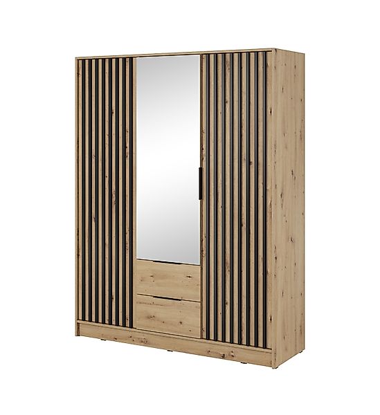 Compleo Kleiderschrank LISA Drehtürenschrank mit Lamellen, günstig online kaufen