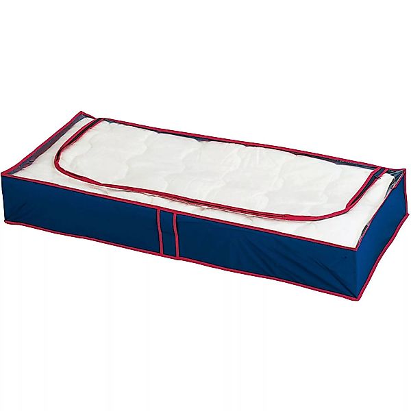 Wenko Unterbettkommode Blau-Rot 4er Set 15 cm x 100 cm x 45 cm günstig online kaufen