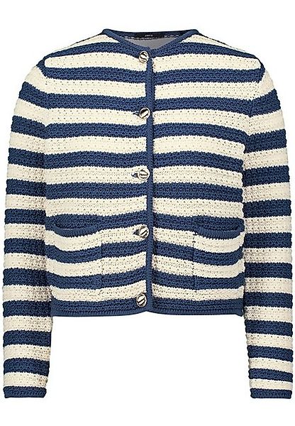 Zero Strickjacke zero Strickjacke gestreift mit Knopfleiste (1-tlg) struktu günstig online kaufen