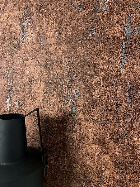 Newroom Vliestapete Hardy Copper Grey Tapete Betontapete Beton,Putz,Lava, B günstig online kaufen