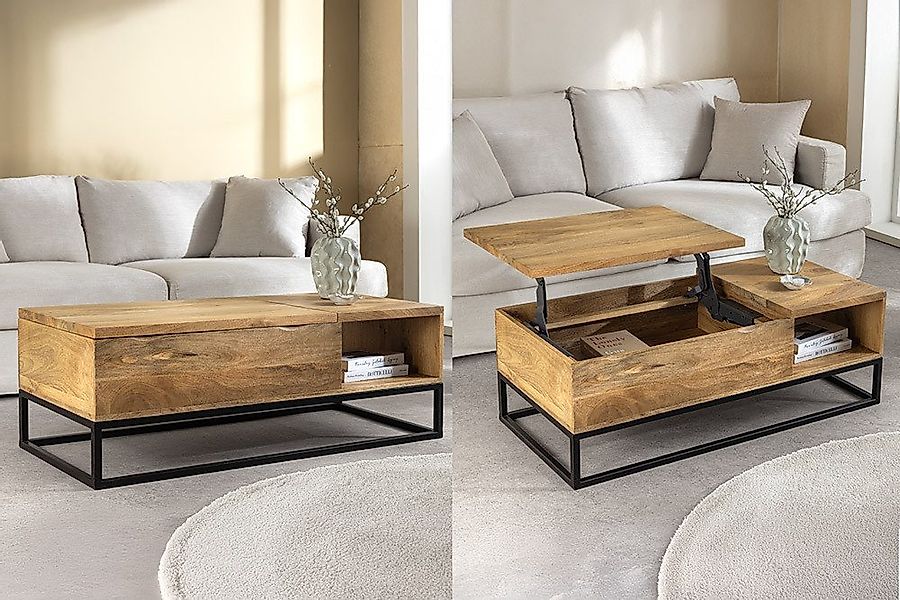 riess-ambiente Couchtisch MAKASSAR FUNCTION 110cm beige – höhenverstellbar, günstig online kaufen