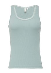 QS Muskelshirt T-Shirt Ripptop mit Spitze günstig online kaufen