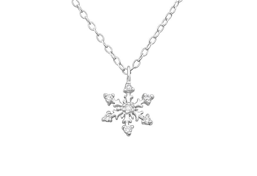 ALEXANDER YORK Kette mit Anhänger SCHNEEFLOCKE Zirkonia, 2-tlg., 925 Sterli günstig online kaufen