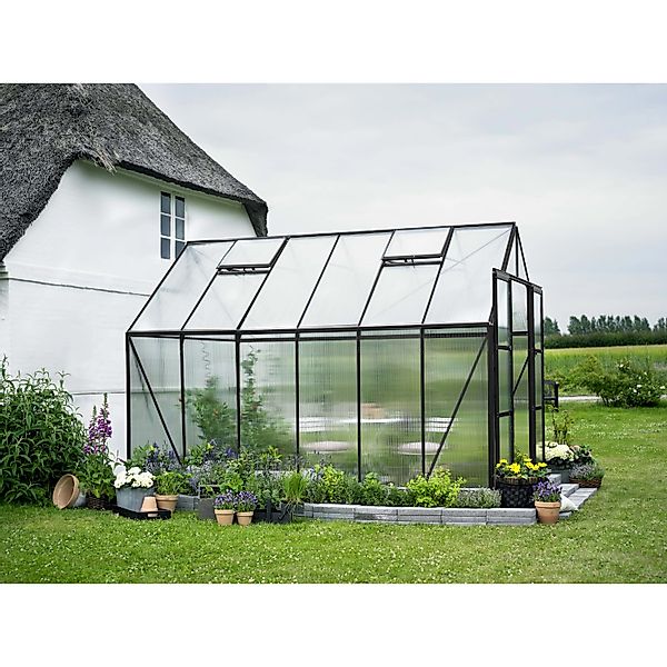 Halls Gewächshaus Magnum 128 Schwarz 9,9 m² günstig online kaufen