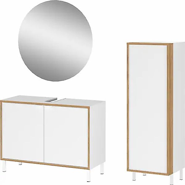 GERMANIA Badmöbel-Set »GW-Topeka«, (3 St.), 3 tlg. Set mit Siphonausschnitt günstig online kaufen