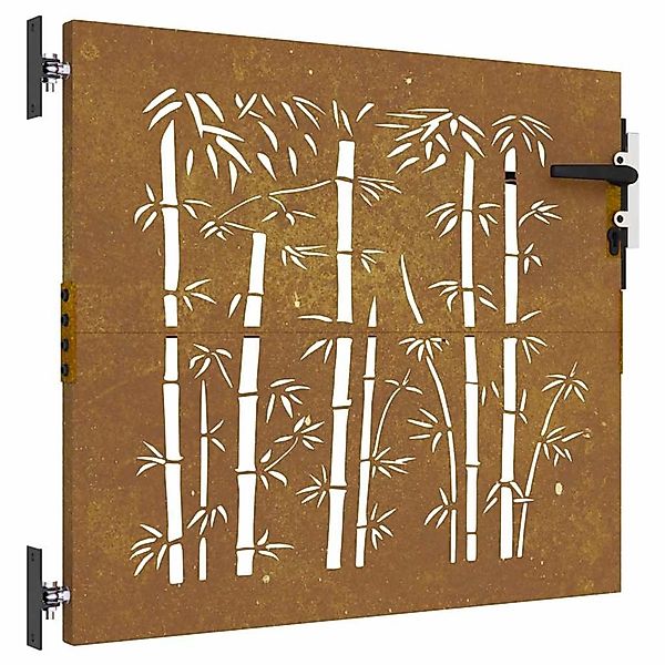 vidaXL Gartentor 85x75 cm Cortenstahl Bambus-Design 153232 günstig online kaufen