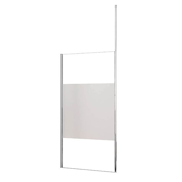 AICA Walk in Duschwand 100x200cm Milchglasstreifen Duschabtrennung 8mm Nano günstig online kaufen