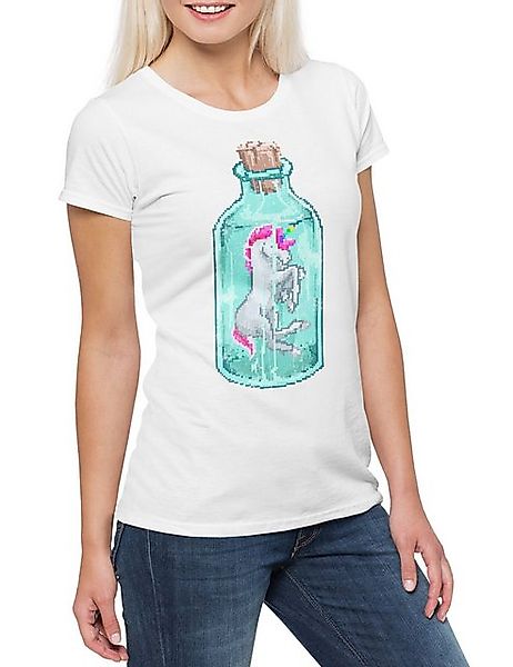 Urban Backwoods Print-Shirt Unicorn Flask Damen T-Shirt Einhorn Unicorn Pix günstig online kaufen