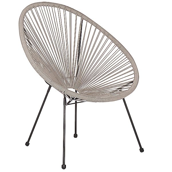 Beliani Cocktailsessel Grau Schwarz 90x70x87 günstig online kaufen