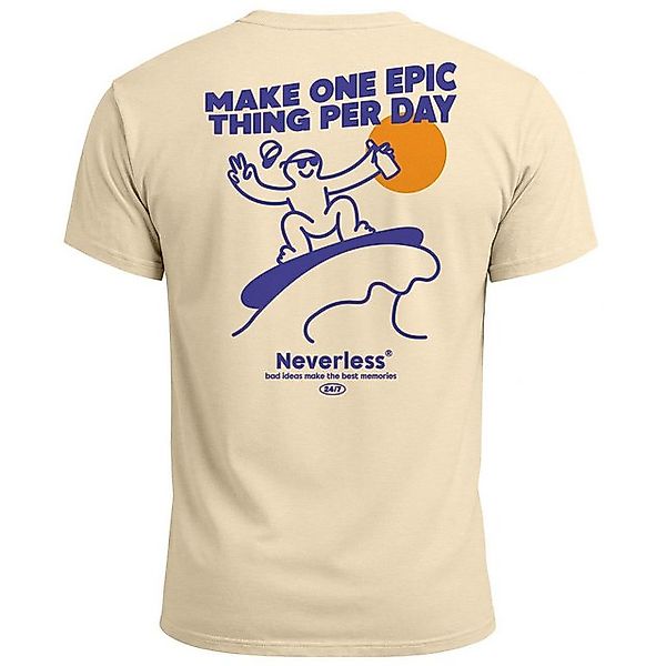 Neverless Print-Shirt Herren T-Shirt Backprint Make One Epic Thing Per Day günstig online kaufen