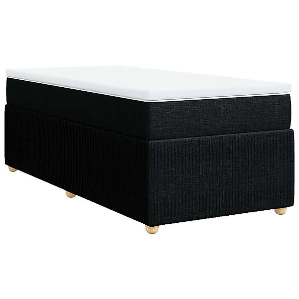 vidaXL Bett Boxspringbett mit Matratze Schwarz günstig online kaufen
