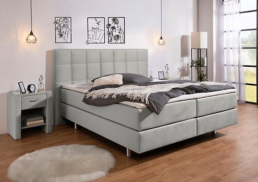 INOSIGN Boxspringbett »Loomis«, inkl. Topper, wahlweise in H2, H3 oder H4 e günstig online kaufen