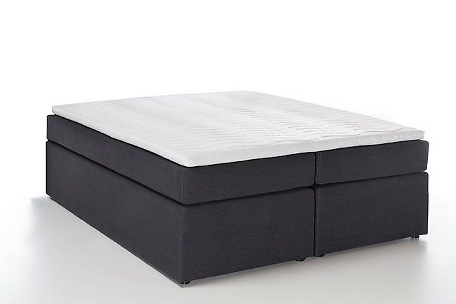 Möbelfreude Boxspringbett Boxspringbett Bella Anthrazit 220x200 cm H2, Anth günstig online kaufen