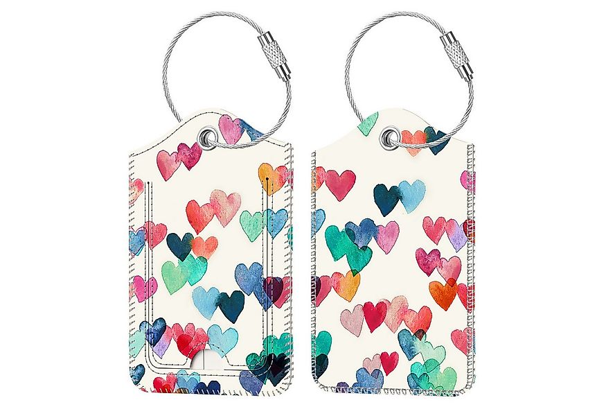 Fintie Gepäckanhänger Kofferanhänger mit Adressschild, Kunstleder Gepäckanh günstig online kaufen