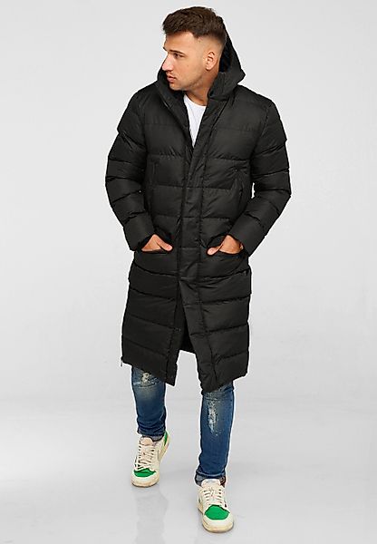 behype Steppjacke "LONGLINE ZIP PARKA" Steppjacke mit Kapuze günstig online kaufen