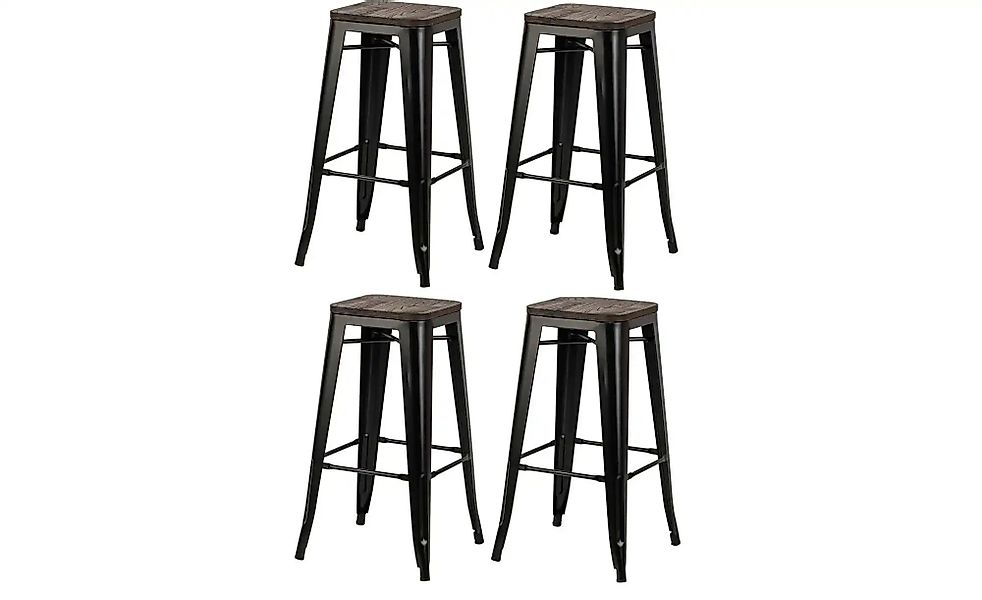 Barhocker 4er-Set  Tabnash ¦ schwarz ¦ Maße (cm): B: 43 H: 75 Polstermöbel günstig online kaufen