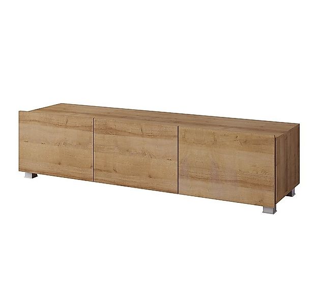 Lomadox Lowboard CAIRNS-132, in Eiche Nb., Modern, grifflos günstig online kaufen