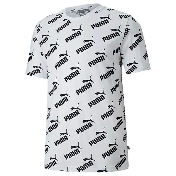 Puma Amplified Allover Print Kurzarm T-shirt XL Puma White / Puma Black günstig online kaufen