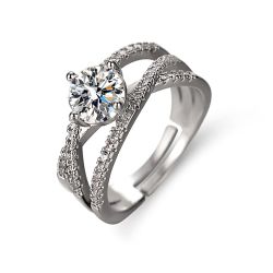 The Beauty House Fingerring Verlobungsring silberfarbiger günstig online kaufen