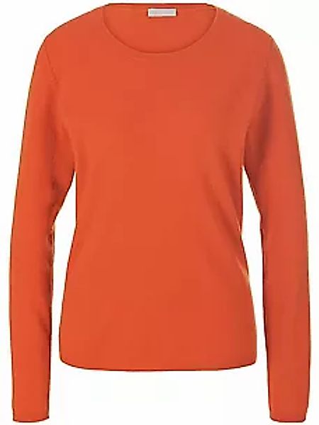 Rundhals-Pullover aus Schurwolle und Kaschmir include orange günstig online kaufen